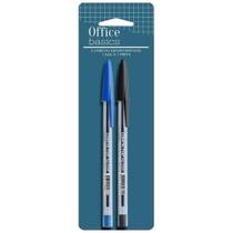 Kit Canetas Esferográficas Azul e Preta - Office Basics Kit Canetas Esferográficas Azul e Preta - Office Basics
