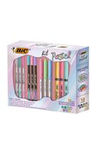 Kit Canetas Hidrográficas Pastel com 12 Unidades Bic