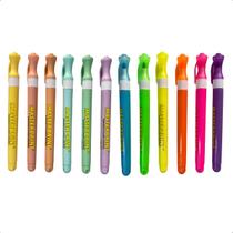 Kit Canetas Marca Texto 6 Cor Pastel 6 Neon Slim Masterprint