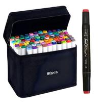 Kit Canetas Marca Texto Pintura Hidrocor 80 Cores 2 Pontas