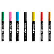 Kit Canetas marcadores Para Porcelana Compactor 7 Cores