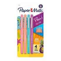 Kit Canetas Paper Mate Flair M Tropical Vacation - 4 cores (1928604)