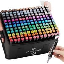 Kit canetas ponta dupla marcadores profissionais para colorir, desenhar e criar escolha a quantidade - LSMI MARKET Kit canetas ponta dupla marcadores profissionais para colorir, desenhar e criar escolha a quantidade - LSMI MARKET