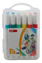 Kit Canetinha 12 Cores Marcador De Tinta Acrílica Caneta 12 Cores