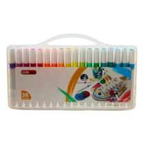 Kit Canetinha 36 Cores Marcador De Tinta Acrílica RUI
