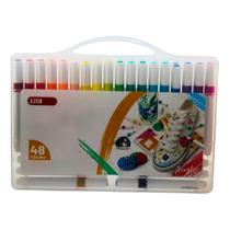 Kit Canetinha 48 Cores Marcador De Tinta Acrílica RUI