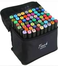 Kit Canetinha com 60 Marcador Permanente com Estojo Organizador