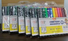 Kit canetinha hidrográfica big 12 cores brw c/6