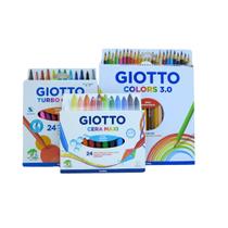 Kit canetinha lápis de cor giz de cera 24 cores Kit canetinha lápis de cor giz de cera 24 cores