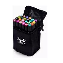 Kit canetinha ponta dupla 24pcs