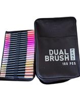 Kit Canetinhas Coloridas Ponta Dupla 168 cores