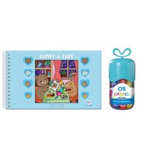 Kit Canetinhas Criatic Fun 12 cores Cis + Livro De Colorir Comfy & Cozy Bobbie Goods Capa Dura 96 Páginas