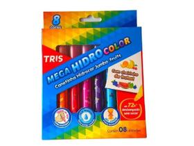 Kit Canetinhas Mega Hidro Color - Jumbo Fruits - com Cheiro - Tris