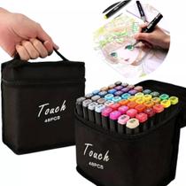 kit canetinhas para colorir e desenhar 48 pcs ponta dupla fina estilo bobbie goods arte pintura