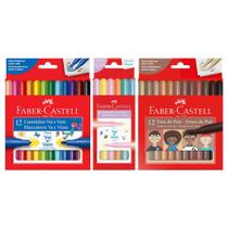 Kit Canetinhas vai e vem Faber Castell ponta afunda e volta Kit Canetinhas vai e vem Faber Castell ponta afunda e volta