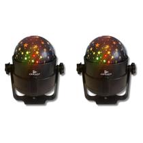 Kit Canhão De Led Rgb Globo Luminação Palco Festa Dj 3w Grasep