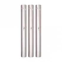 kit cano chaminé inox 3un 120mm + curva + chapéu fixo