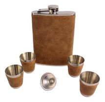 Kit Cantil De Bolso 260Ml 4 Copos Funil Presente