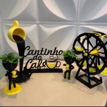 kit Cantinho do café com suporte de capsulas roda gigante - 3Dtech