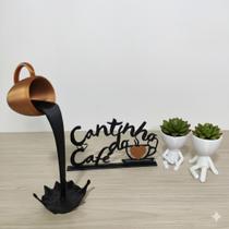 Kit cantinho do café com xícara flutuante vaso bob plant decoração
