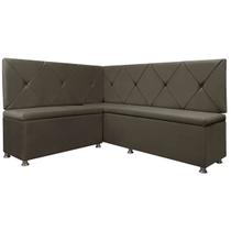 Kit Canto Alemão para Casa Cozinha 1,25x1,60m Veludo Marrom SOFA STORE Kit Canto Alemão para Casa Cozinha 1,25x1,60m Veludo Marrom SOFA STORE