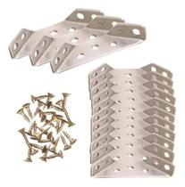 Kit Cantoneira Conector De Canto Em Aço 18un 100 Parafusos Kit Cantoneira Conector De Canto Em Aço 18un 100 Parafusos