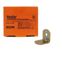 Kit Cantoneira P/ Moveis 2 x 2cm Bicromatizada c/ 100 pçs BFH0941 Bestfer