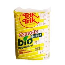 kit Canudo Plástico Bio Branco 8mm com 2 Pacotes 120 un Trik Trik kit Canudo Plástico Bio Branco 8mm com 2 Pacotes 120 un Trik Trik