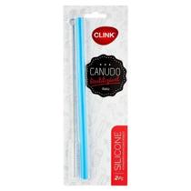 Kit Canudo Reutilizável Silicone Reto + Escova Para Limpeza