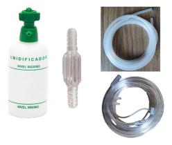 Kit Cânula Oxigênio Umidificador Extensão Mangueira Conector premium