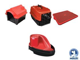 Kit Cão Casa Sanitario Caixa de Transporte Bebedouro N.2
