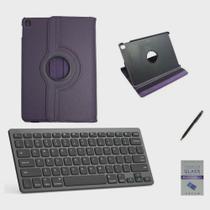 Kit Capa 360/Can/Pel/Teclado Compatvel iPd Pro 2019 - 12.9 Roxo