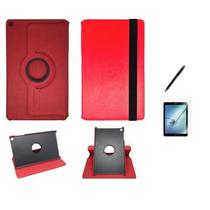Kit Capa 360 Novo Galaxy Tab S6 Lite P615 / Caneta + Pel Vidro (Vermelho)