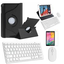 Kit Capa 360 Preto / Teclado e Mouse branco e Película para Galaxy Tab S5e T725 10.5"