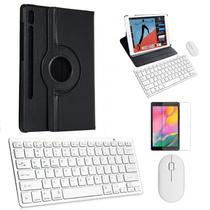 Kit Capa 360 Preto / Teclado e Mouse branco e Película para Galaxy Tab S7 T870/T875 11"