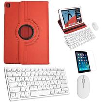 Kit Capa 360 Vermelho / Teclado e Mouse branco e Película para iPad 2021 9a Geração 10.2" Kit Capa 360 Vermelho / Teclado e Mouse branco e Película para iPad 2021 9a Geração 10.2"