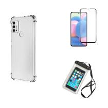 Kit Capa a Prova D'água Moto G10 + Capa + Película De Vidro 3D