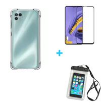 Kit Capa a Prova D'água Moto G50 5G + Capa + Película De Vidro 3D