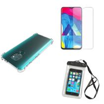 Kit Capa a Prova D'água Moto G9 Play + Capa + Película De Vidro 3D