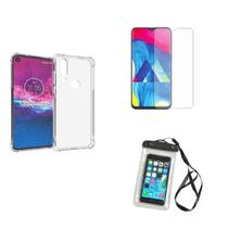 Kit Capa a Prova D'água Moto One Action + Capa + Película De Vidro 3D