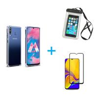 Kit Capa a Prova D'água Samsung Galaxy A30 + Película Vidro 3D + Capa