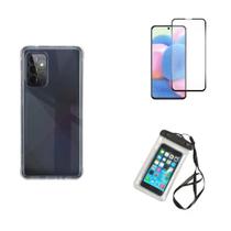 Kit Capa a Prova D'água Samsung Galaxy A52 + Película Vidro 3D + Capa