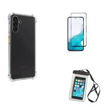 Kit Capa a Prova D'água Samsung Galaxy A54 5G + Película Vidro 3D + Capa