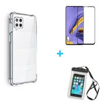 Kit Capa a Prova D'água Samsung Galaxy M22 + Capa + Película Vidro