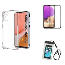 Kit Capa a Prova D'água Samsung Galaxy M23 5G + Capa + Película Vidro