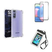 Kit Capa a Prova D'água Samsung S21 Plus + Capa + Película De Gel 3D