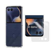 Kit Capa Acrílica e Película Externa Para Moto Razr 60 Kit Capa Acrílica e Película Externa Para Moto Razr 60