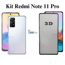 Kit Capa Anti Choque Transparente + Película de Vidro 3D de Vidro para Redmi Note 11 PRO Kit Capa Anti Choque Transparente + Película de Vidro 3D de Vidro para Redmi Note 11 PRO