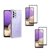 Kit Capa Anti Impacto + 2 Pel 3D Para Galaxy A32 4G 6.4 Pol. - Yellow Cell