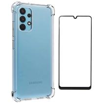 Kit Capa Anti Impacto e Película Vidro 3D Temperado para Samsung Galaxy A32 4G